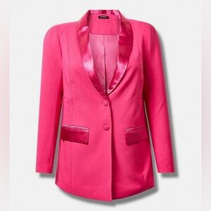 Torrid Studio Refined Crepe Satin Lapel Blazer NWT 3X